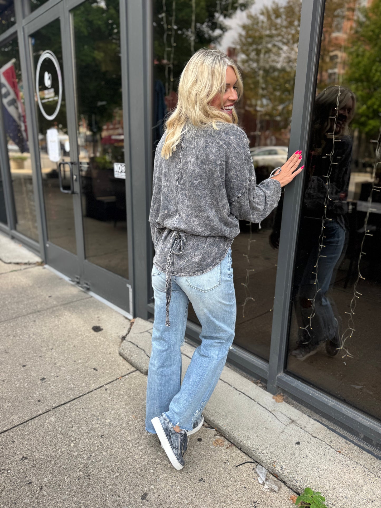 BOHO Drawstring Sweatshirt
