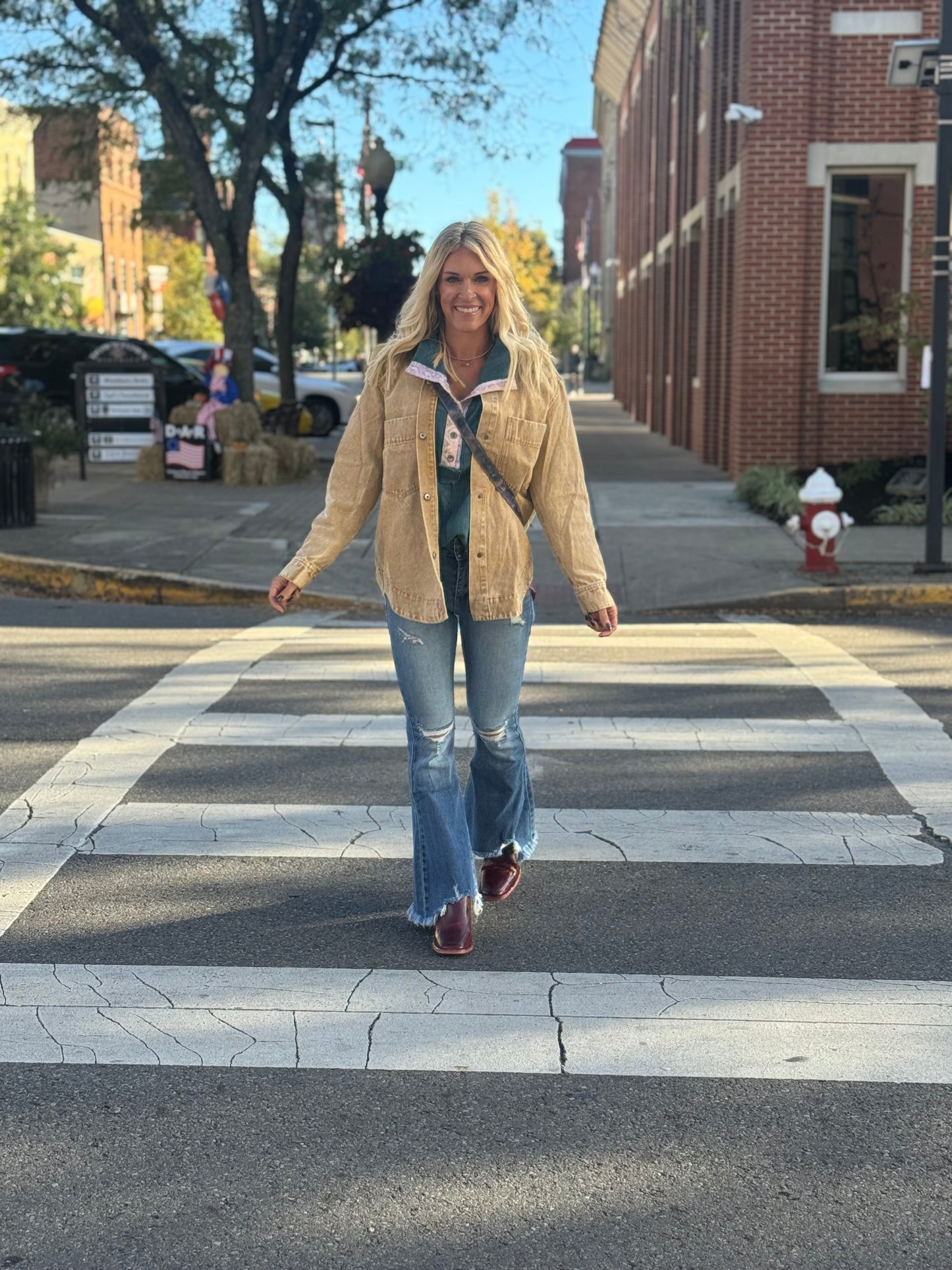 Washed Out Latte Denim