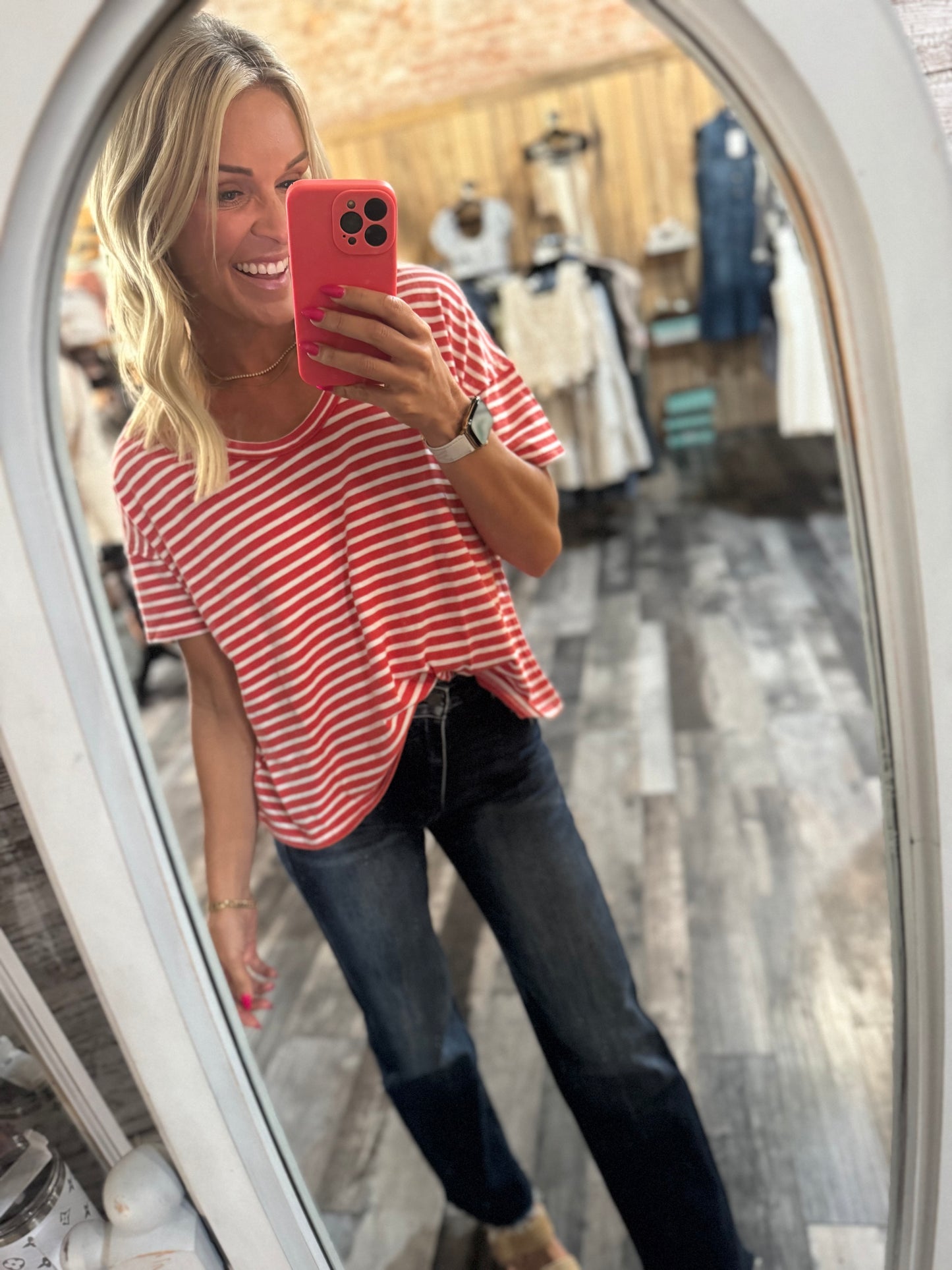 Karen Washed Stripe Top