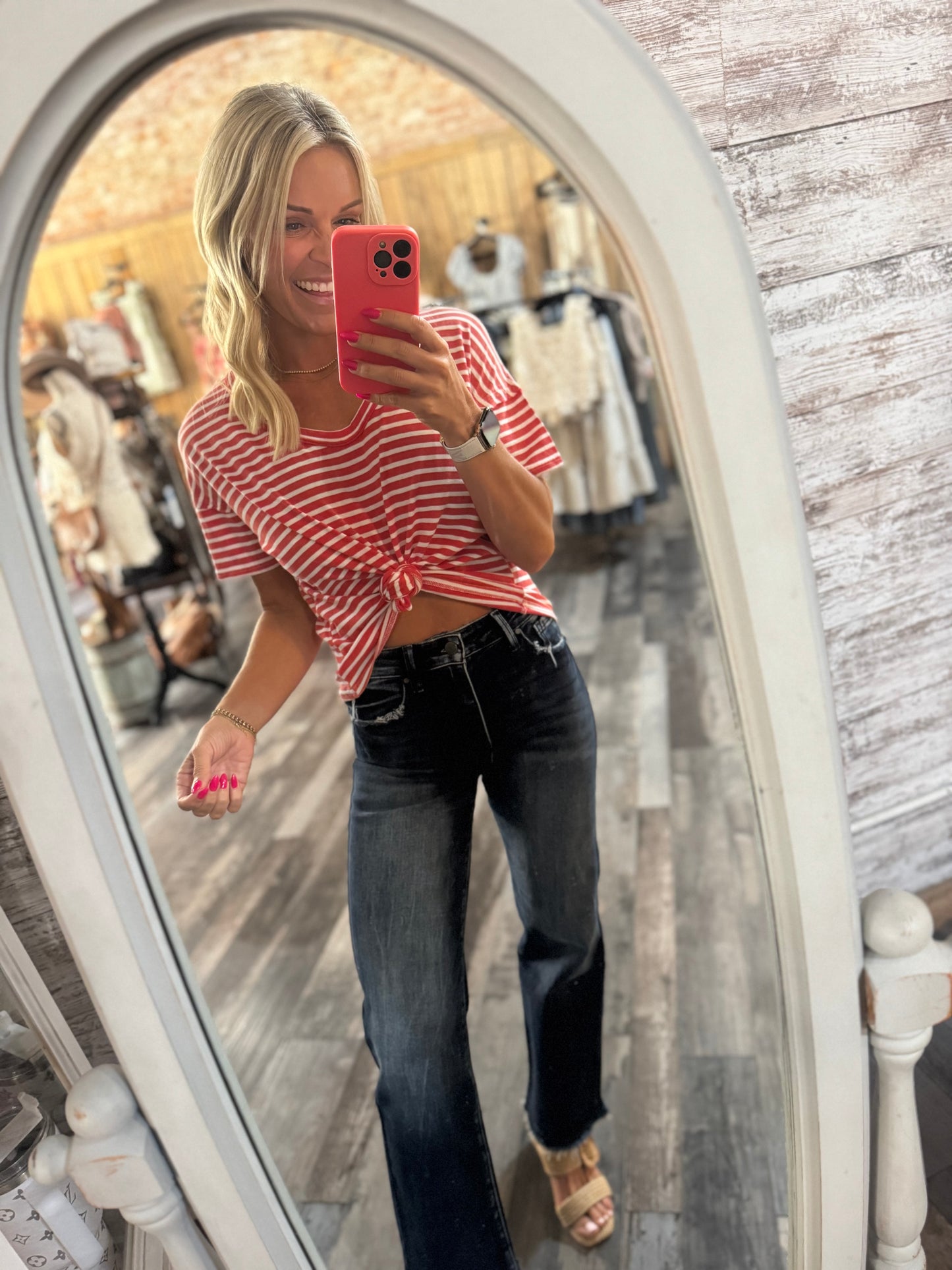 Karen Washed Stripe Top