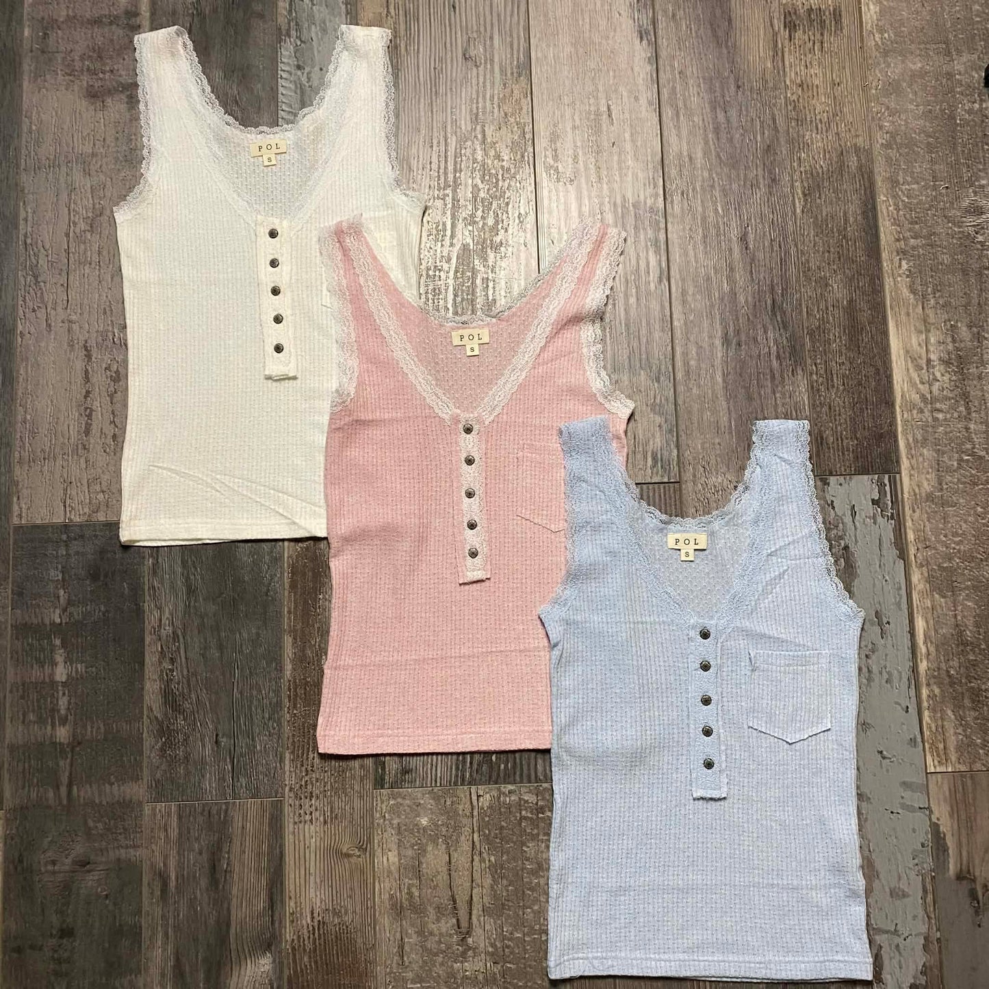 Lace & Ribbed Tank
