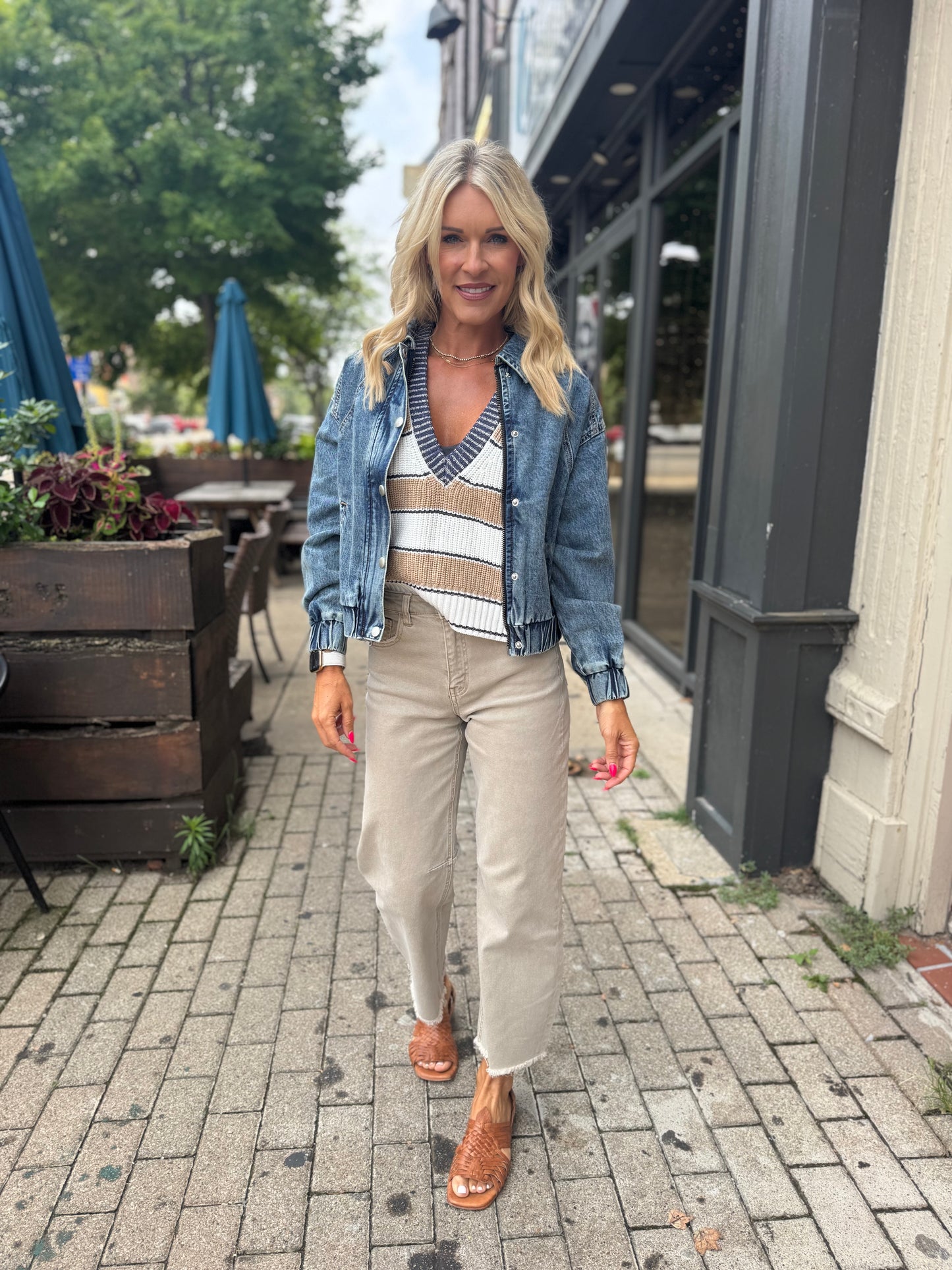 Elan Cinched Denim Jacket