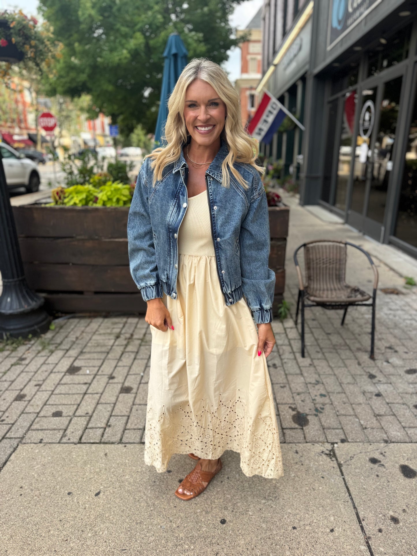 Elan Cinched Denim Jacket