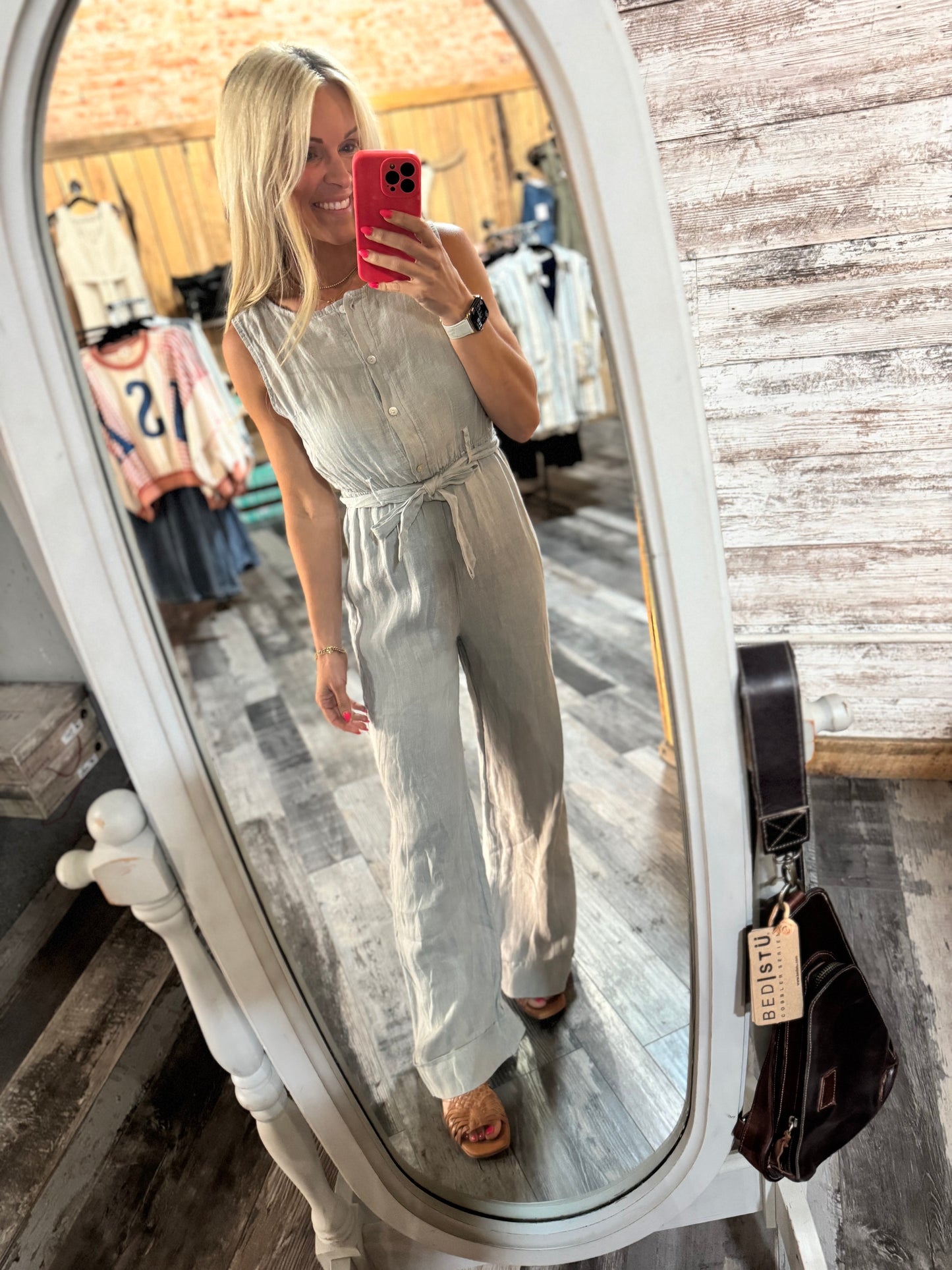 Grey Linen Jumpsuit