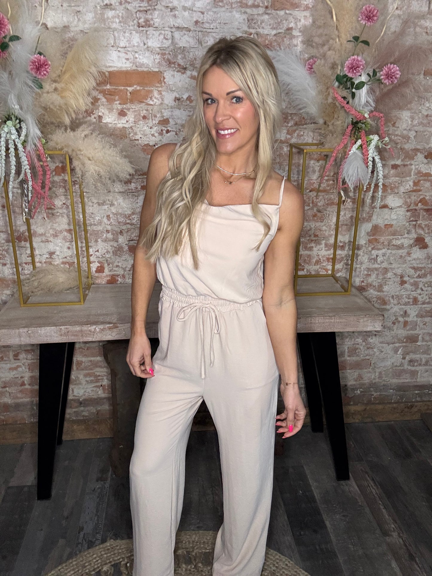 Silky Cowl Neck Jumpsuit