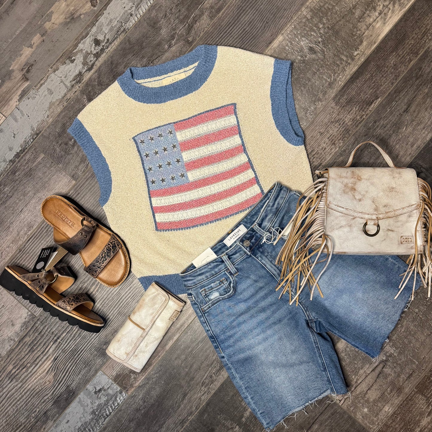 Flag Sweater Bling