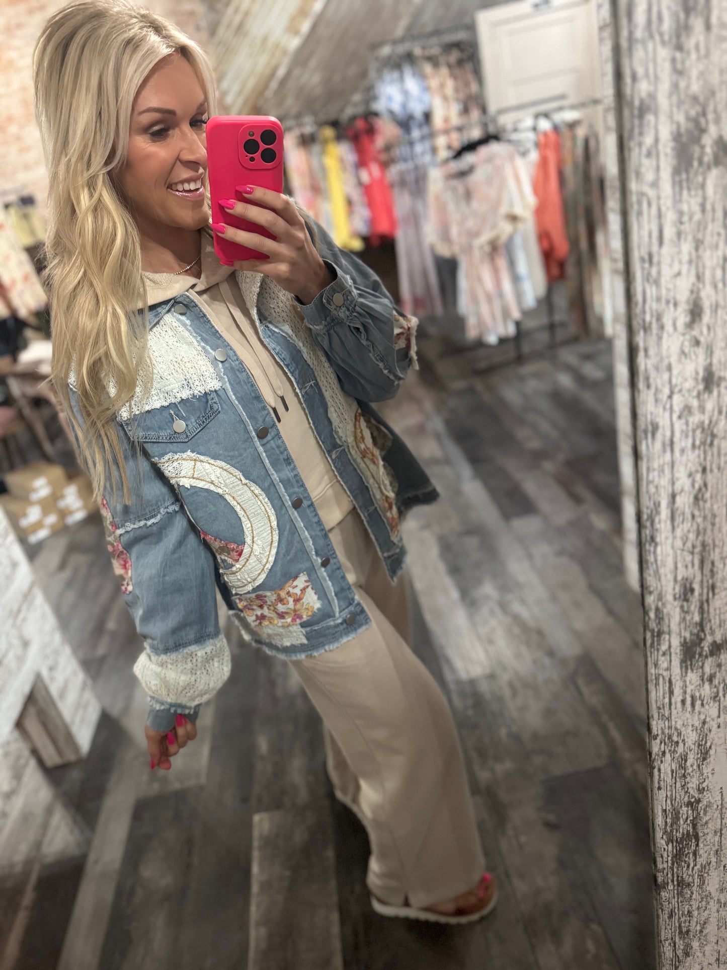 Peace Patched Denim