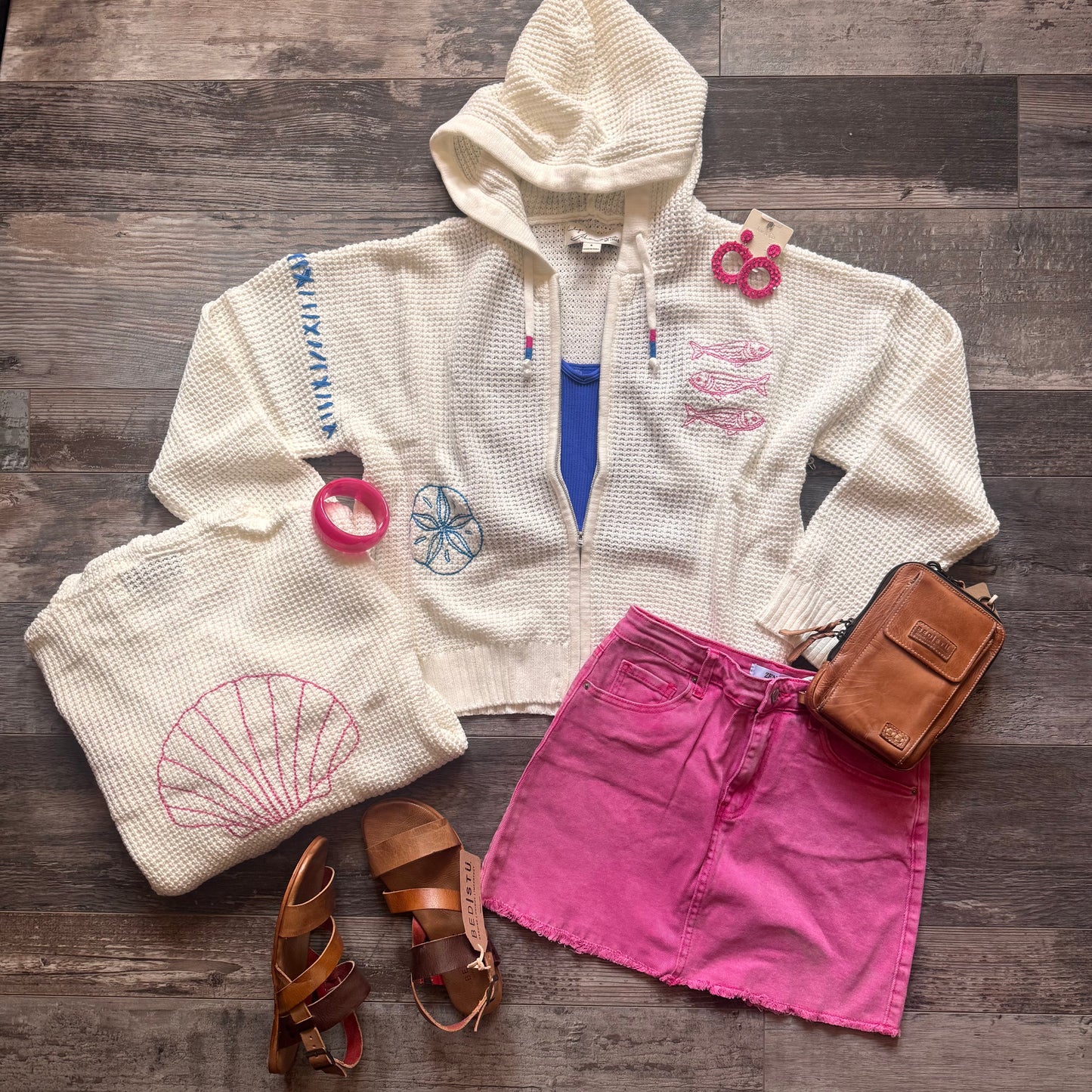 Shells & Fish Zip Up