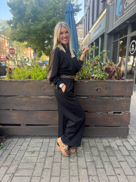 Black & Leopard Pant
