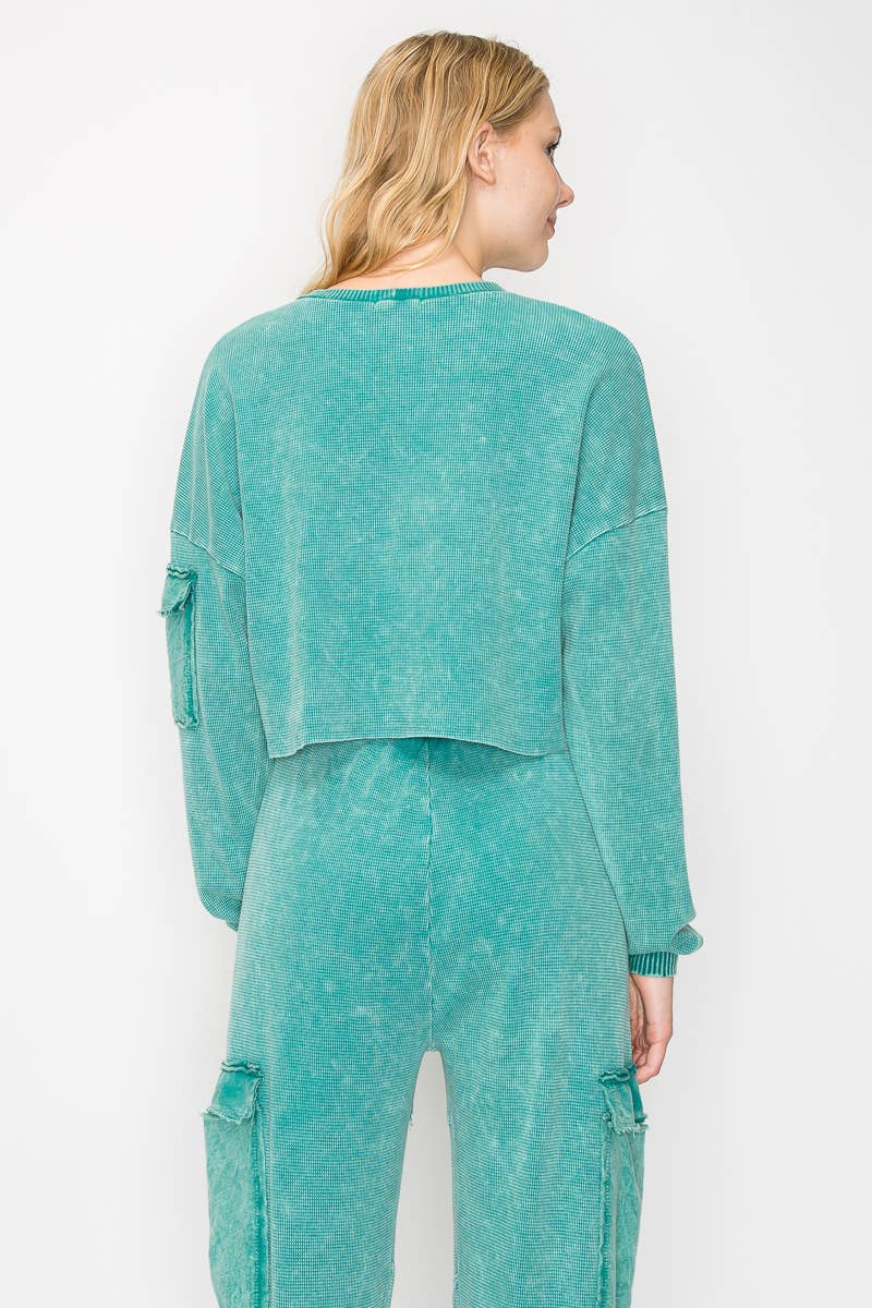 Mineral Wash Cargo pocket Top