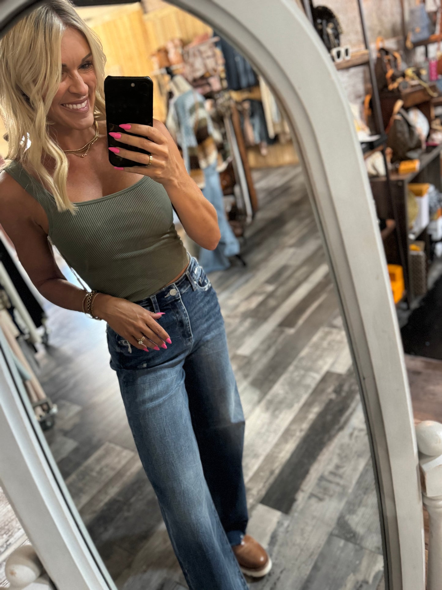 Ribbed Fitted Tank