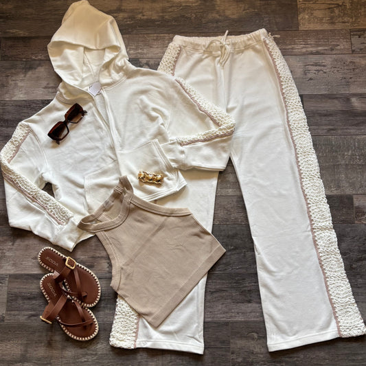 Terry Crochet Zip Up