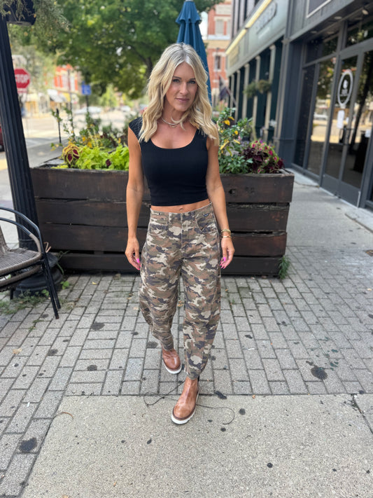 Camo Barrel Denim