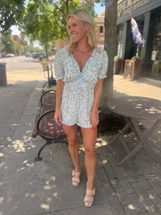Ruffles & Floral Romper
