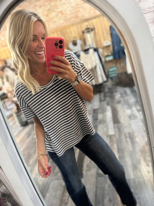 Karen Washed Stripe Top