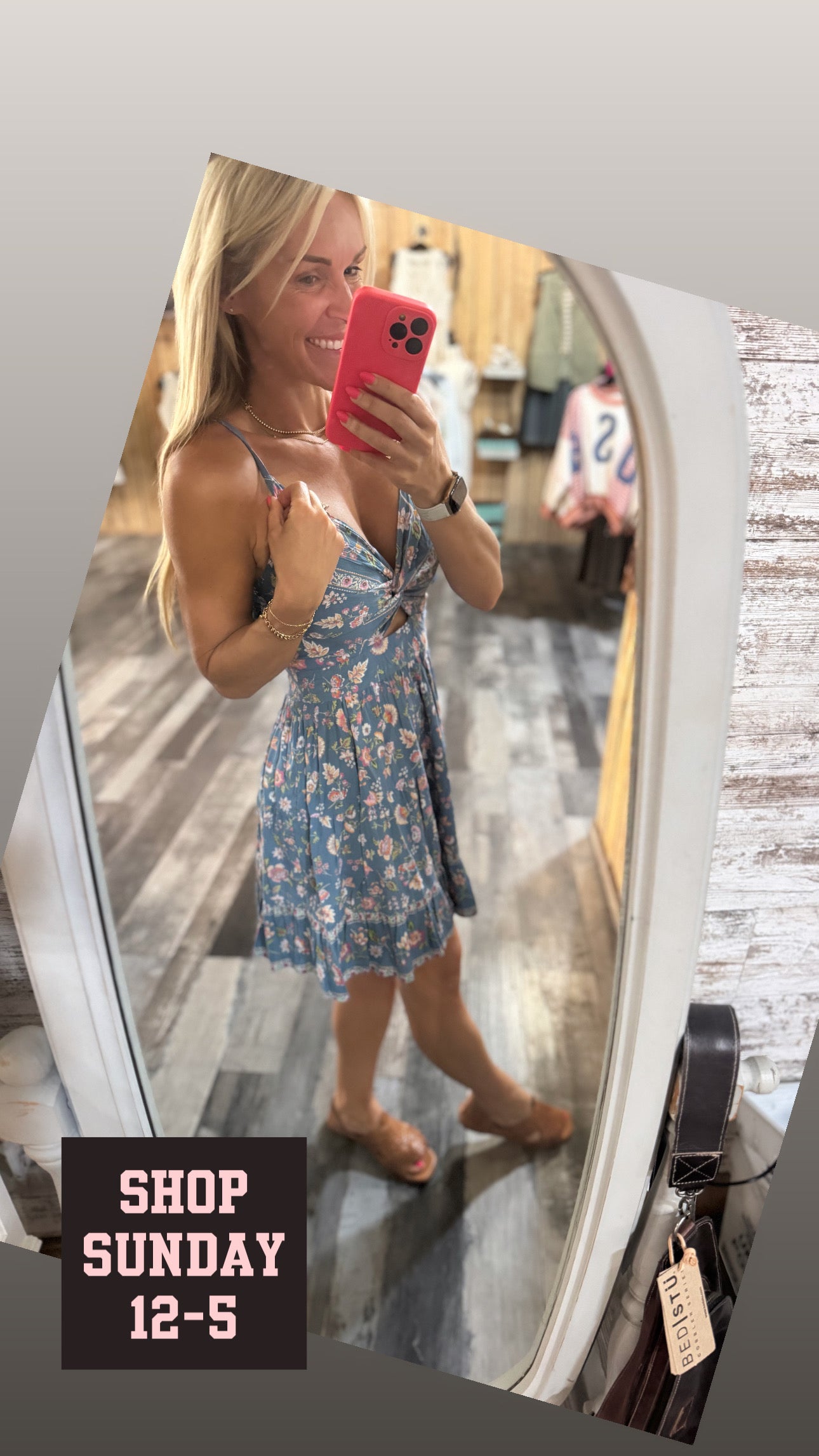 Blue Floral Mini