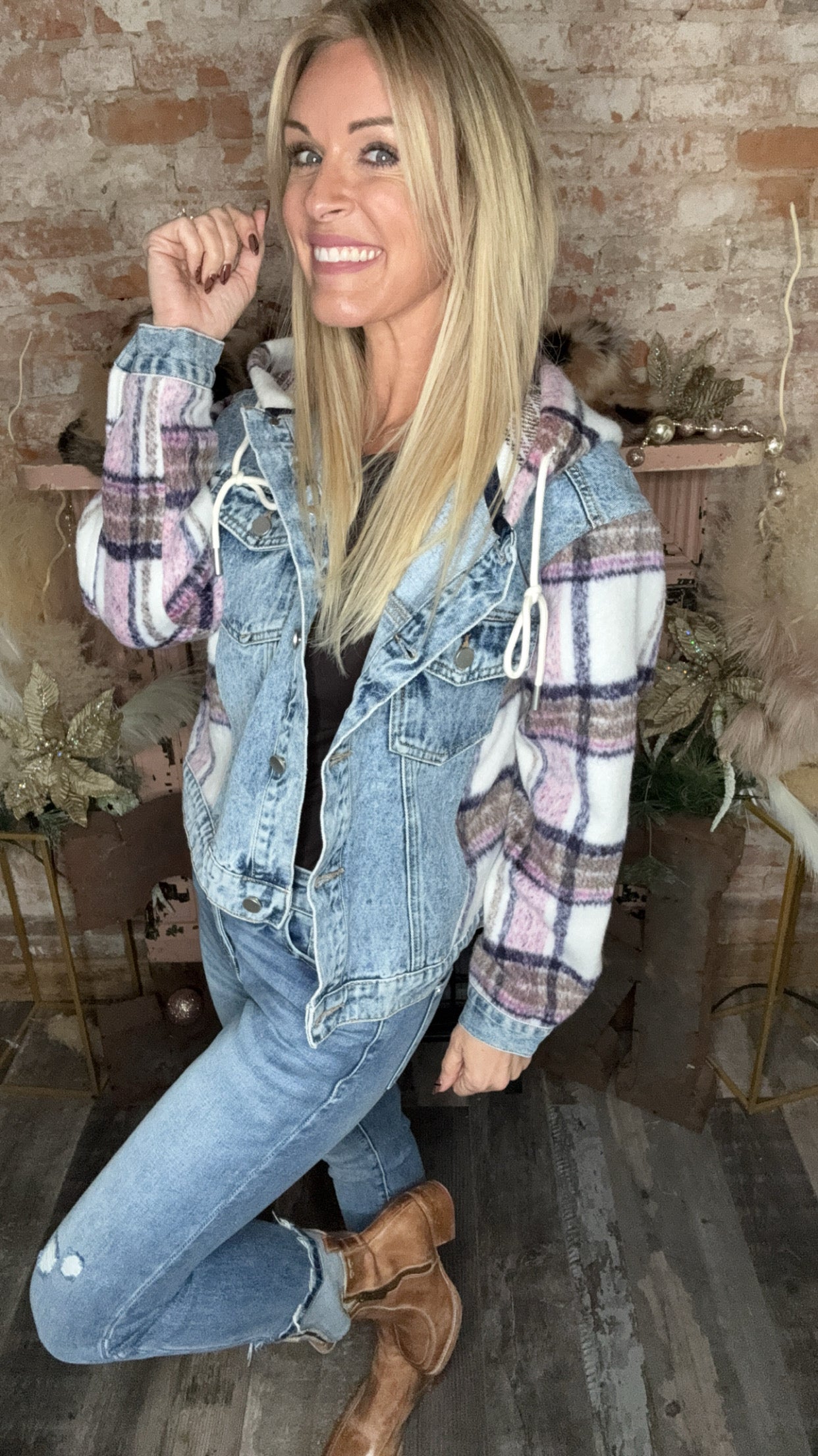 Denim Plaid Shacket
