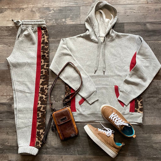 Heather Grey Jogger w/Leapo