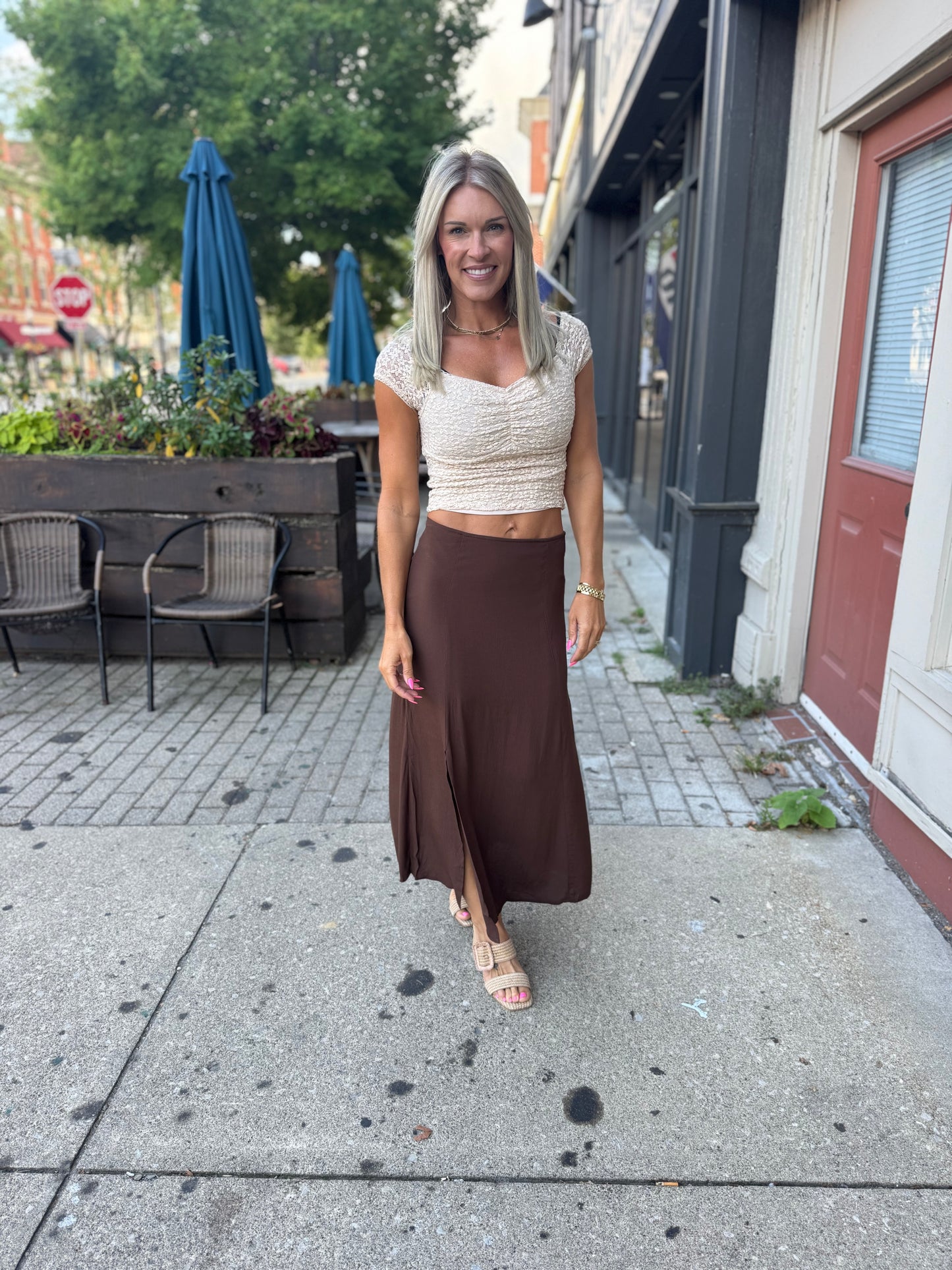Chocolate Midi Skirt