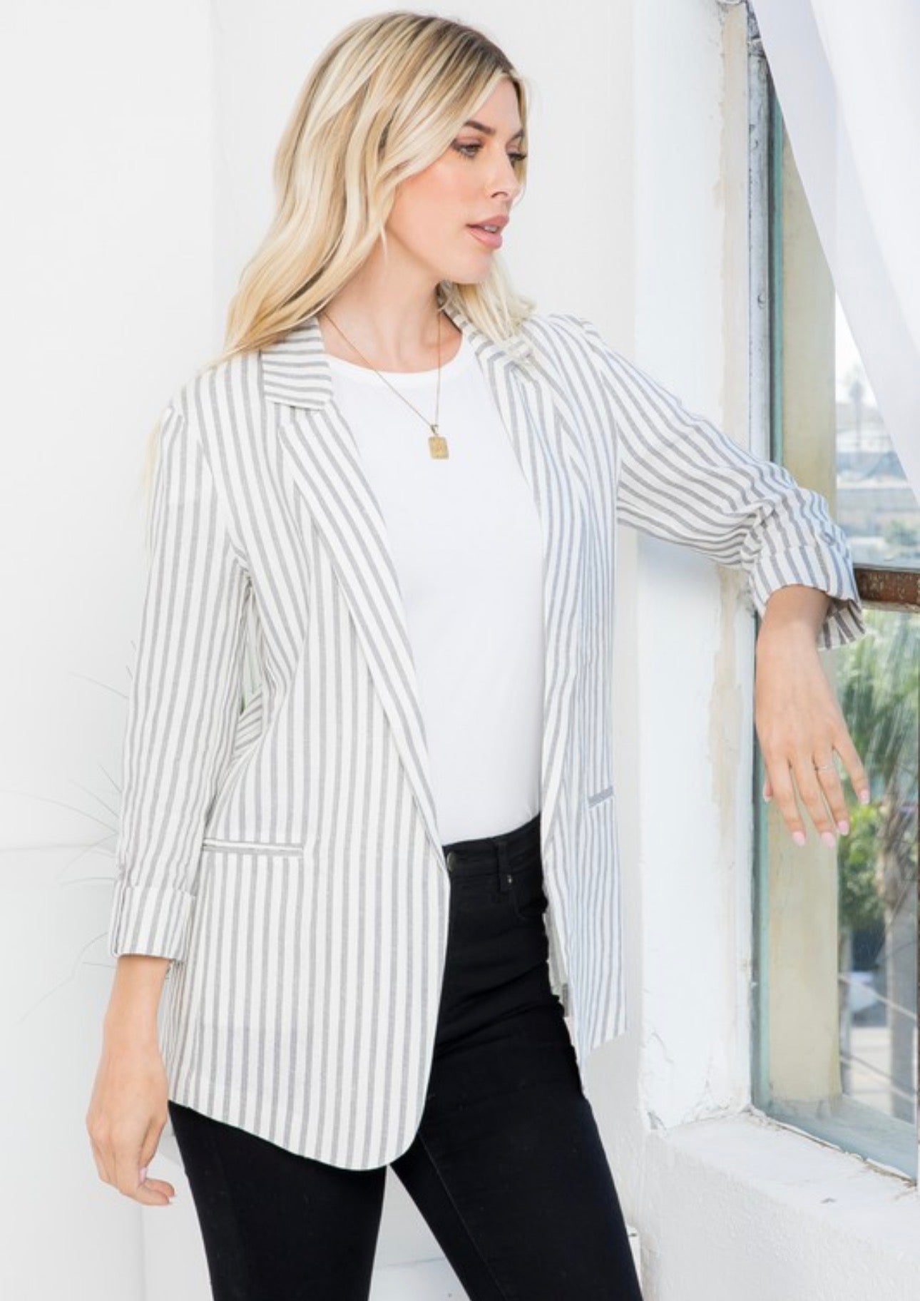 Classic Stripe Blazer