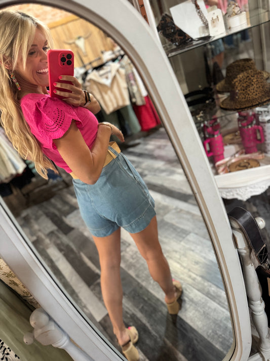 Chambray Denim Short