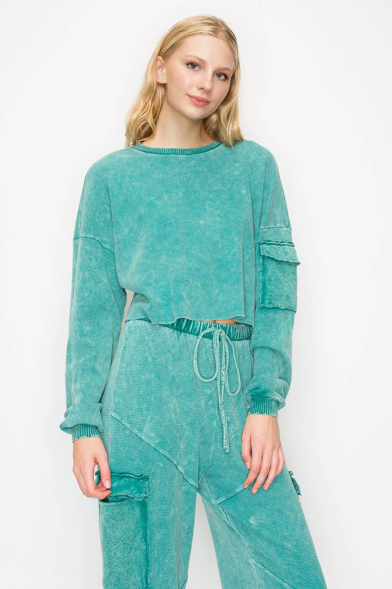 Mineral Wash Cargo pocket Top