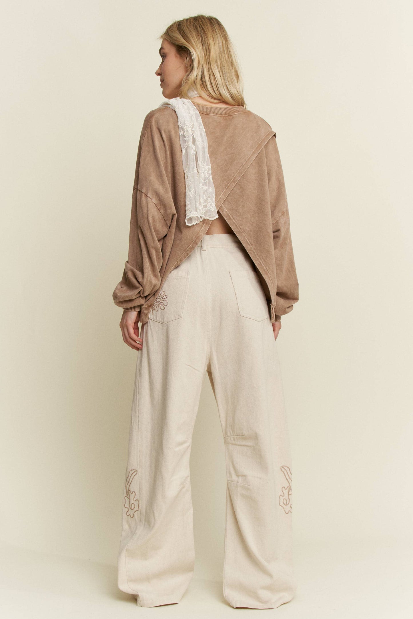 Mineral Wash OpenBack Terry Top