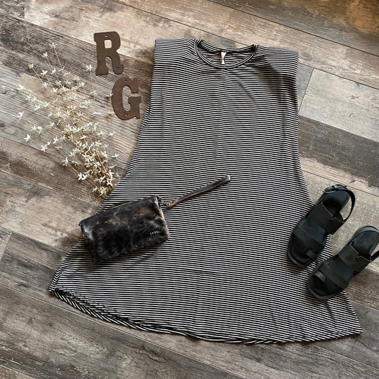 Padded Stripe Dress