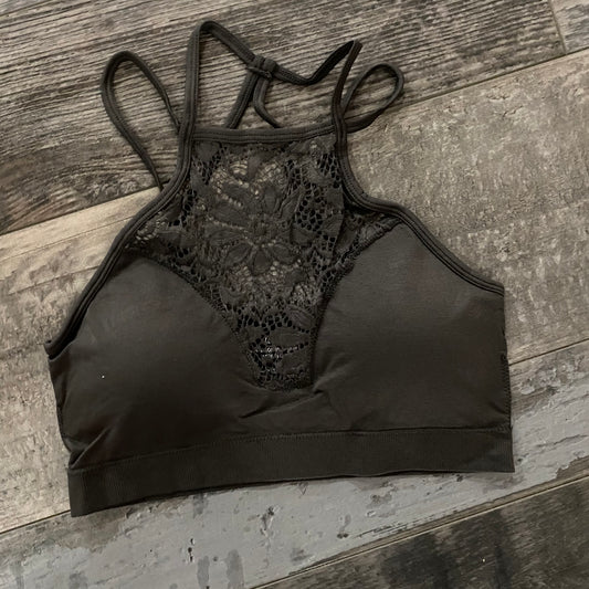 Lace halter bralette