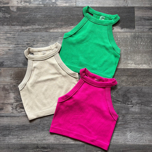 Seamless Ribbed Crop Tank