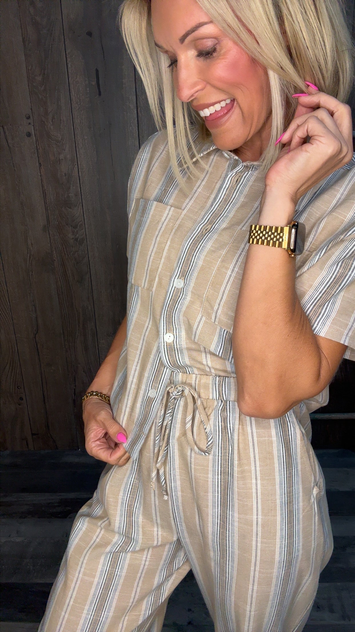 Linen Stripe Set