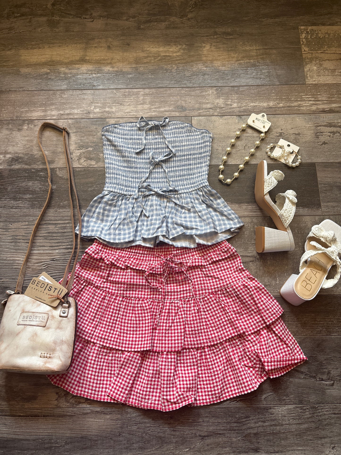 Red Check Skirt