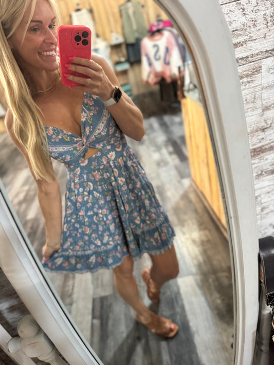 Blue Floral Mini