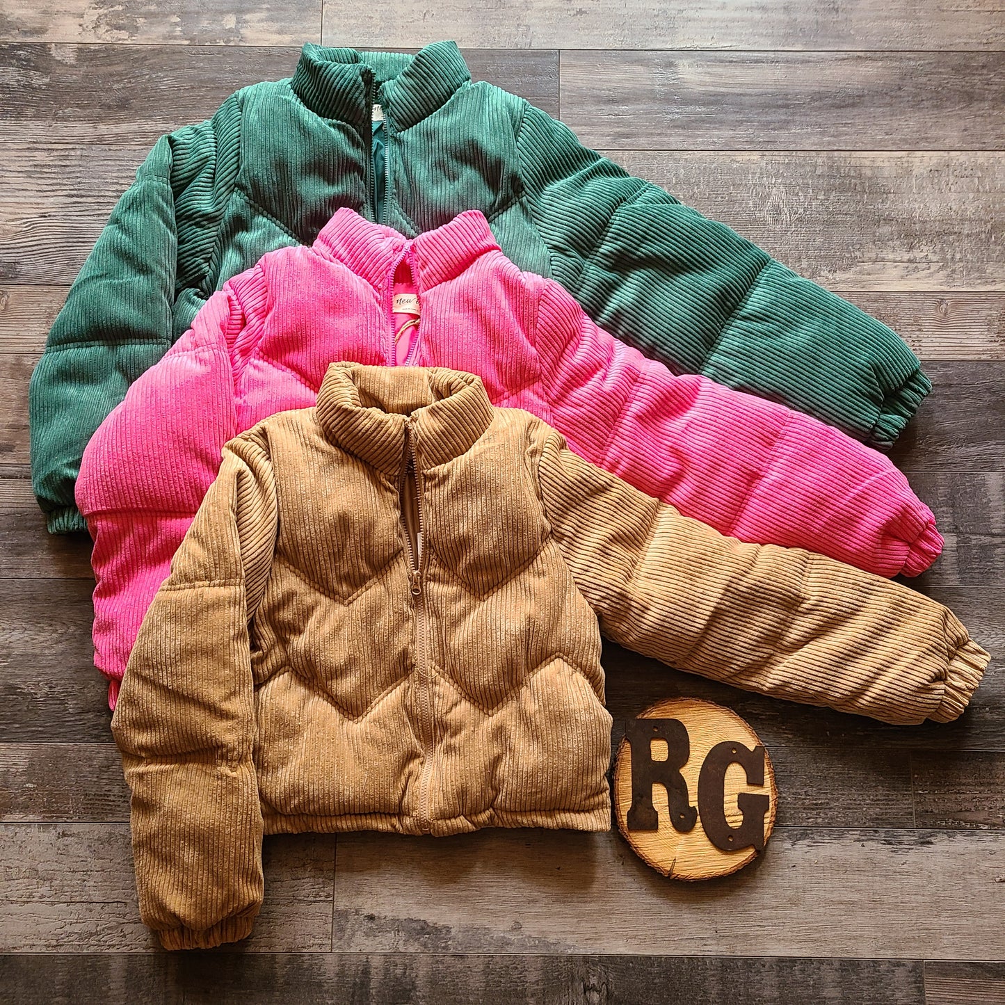 Corduroy Puffer Coat