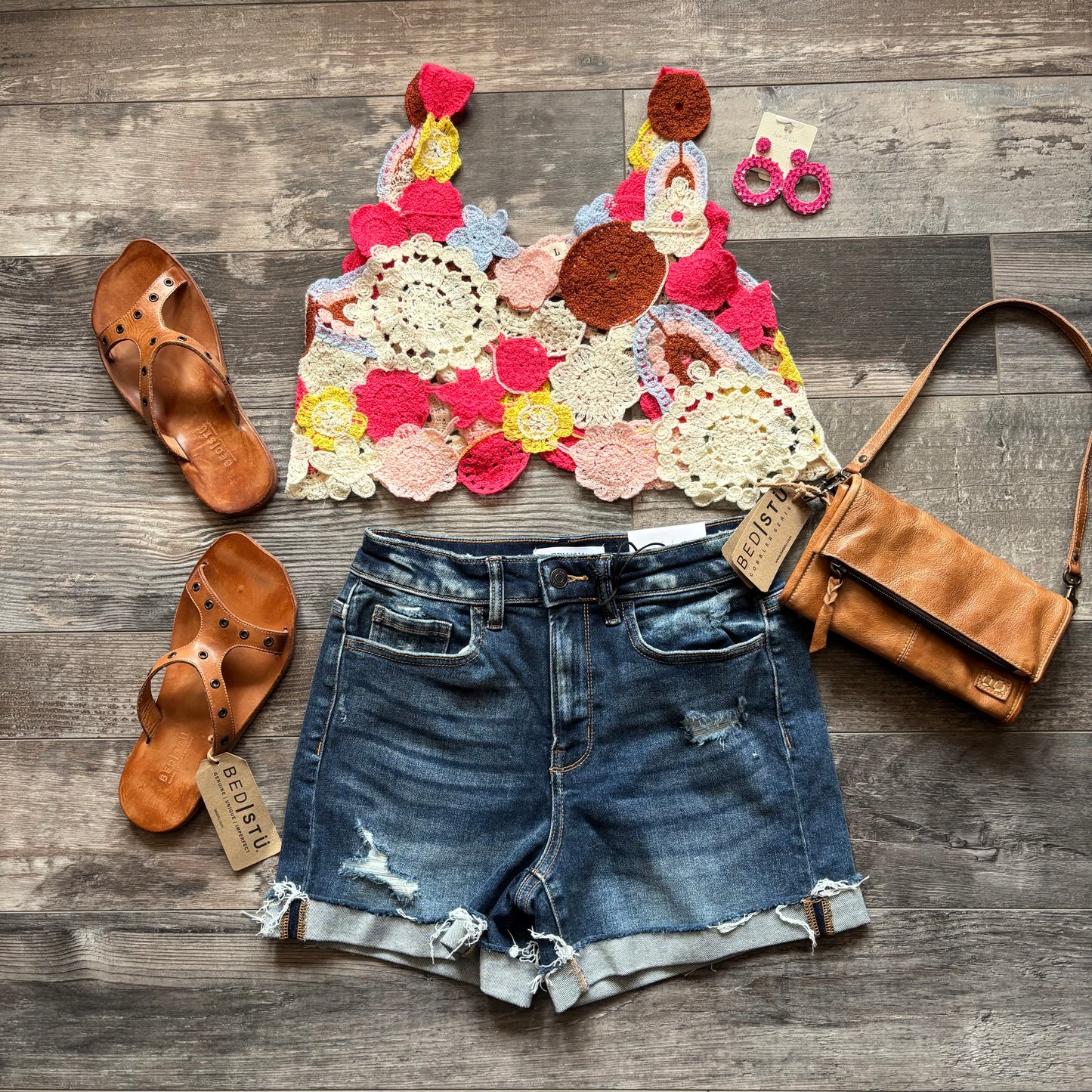 Cuffed Denim Short