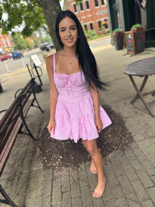 Pinned Up Mini Dress