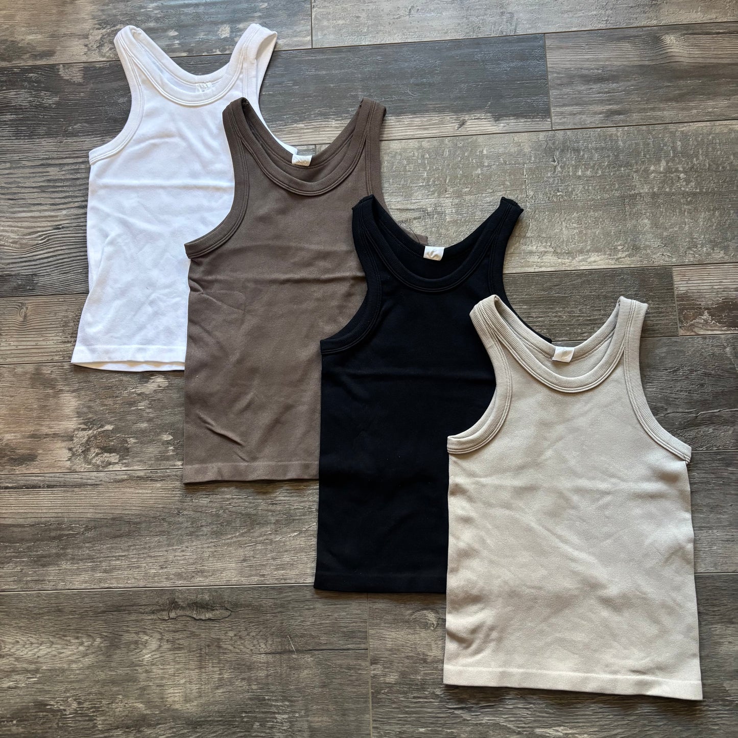 Fine Rib High Neck Tank