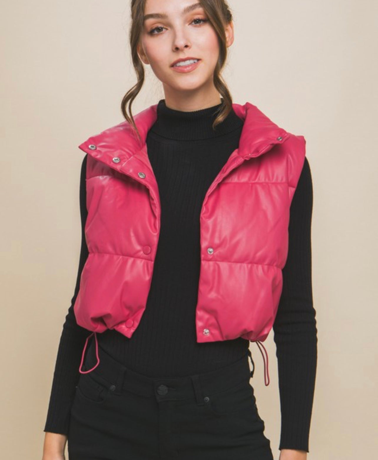 Faux Girl Bomber Vest