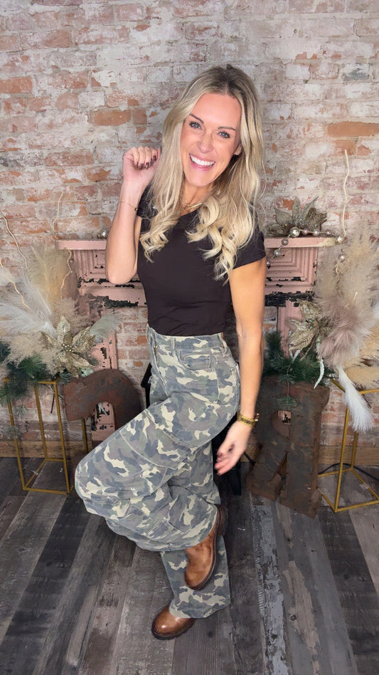 Camo Cargo Wideleg