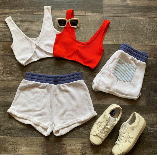 French Terry Stripe Short