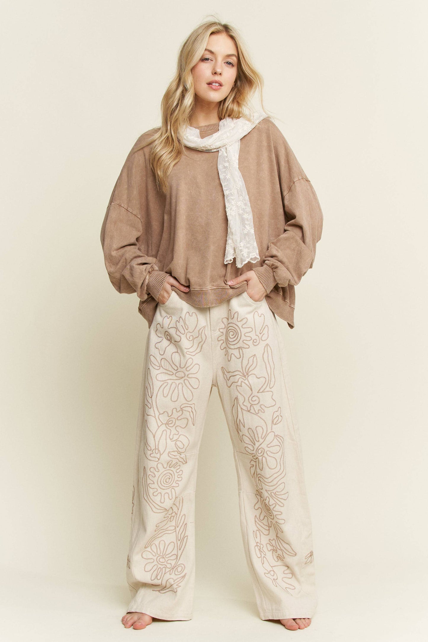 Mineral Wash OpenBack Terry Top