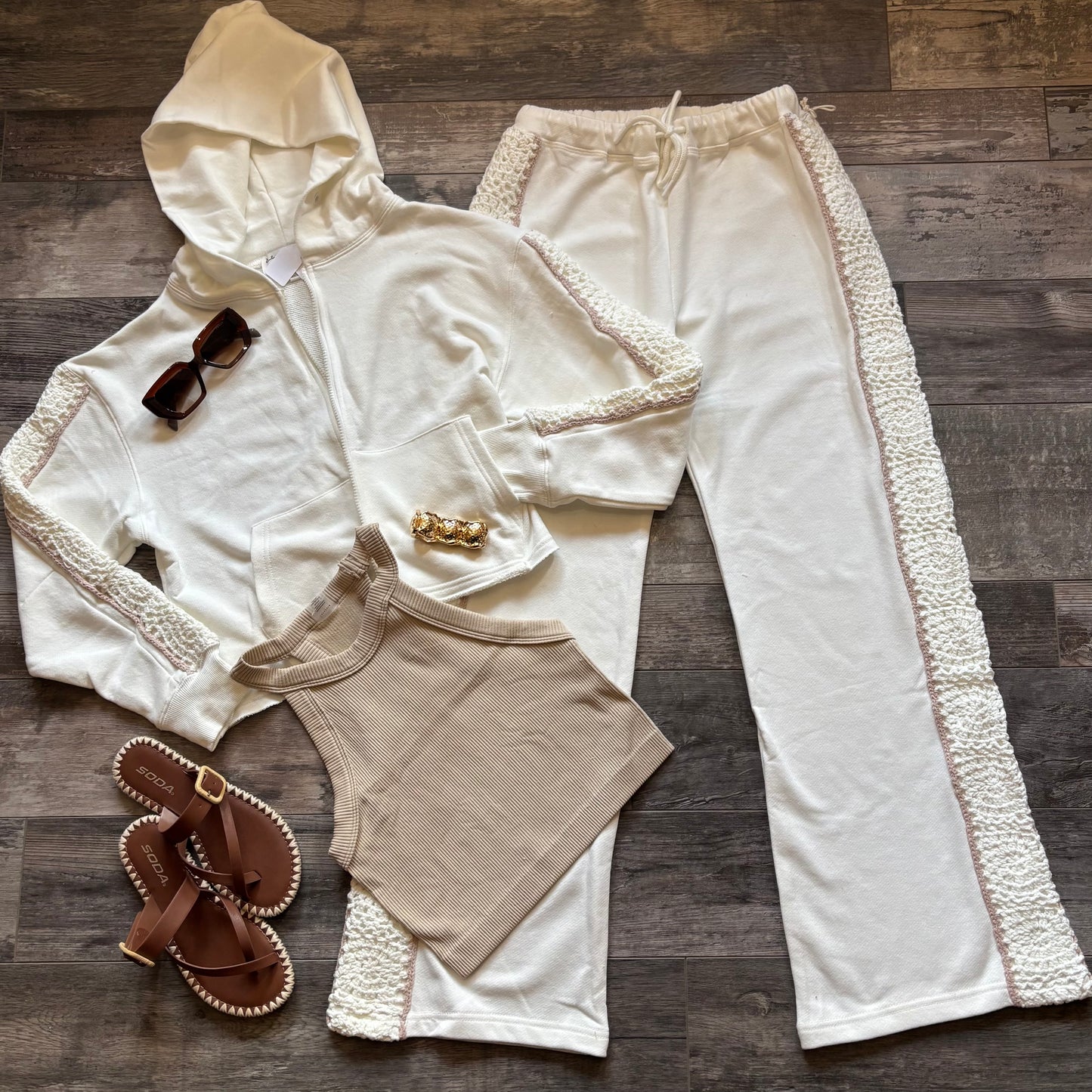 Terry Crochet Zip Up