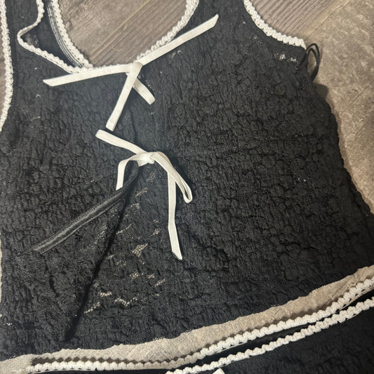 Ribbon Lace PJ Set