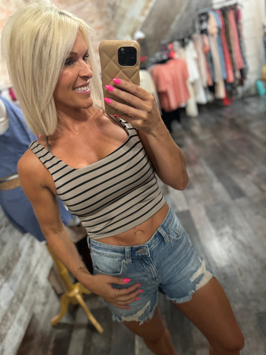 Stripe Crop Tank