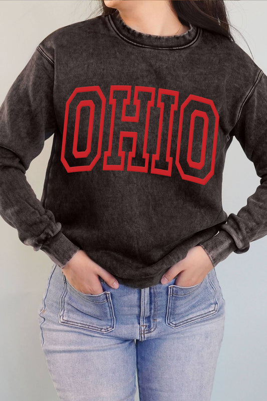 OHIO PUFF MINERAL GRAPHIC BRUSHED SWEATSHIRTS
