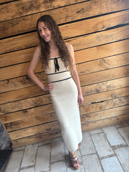 Knitted Strapless Maxi