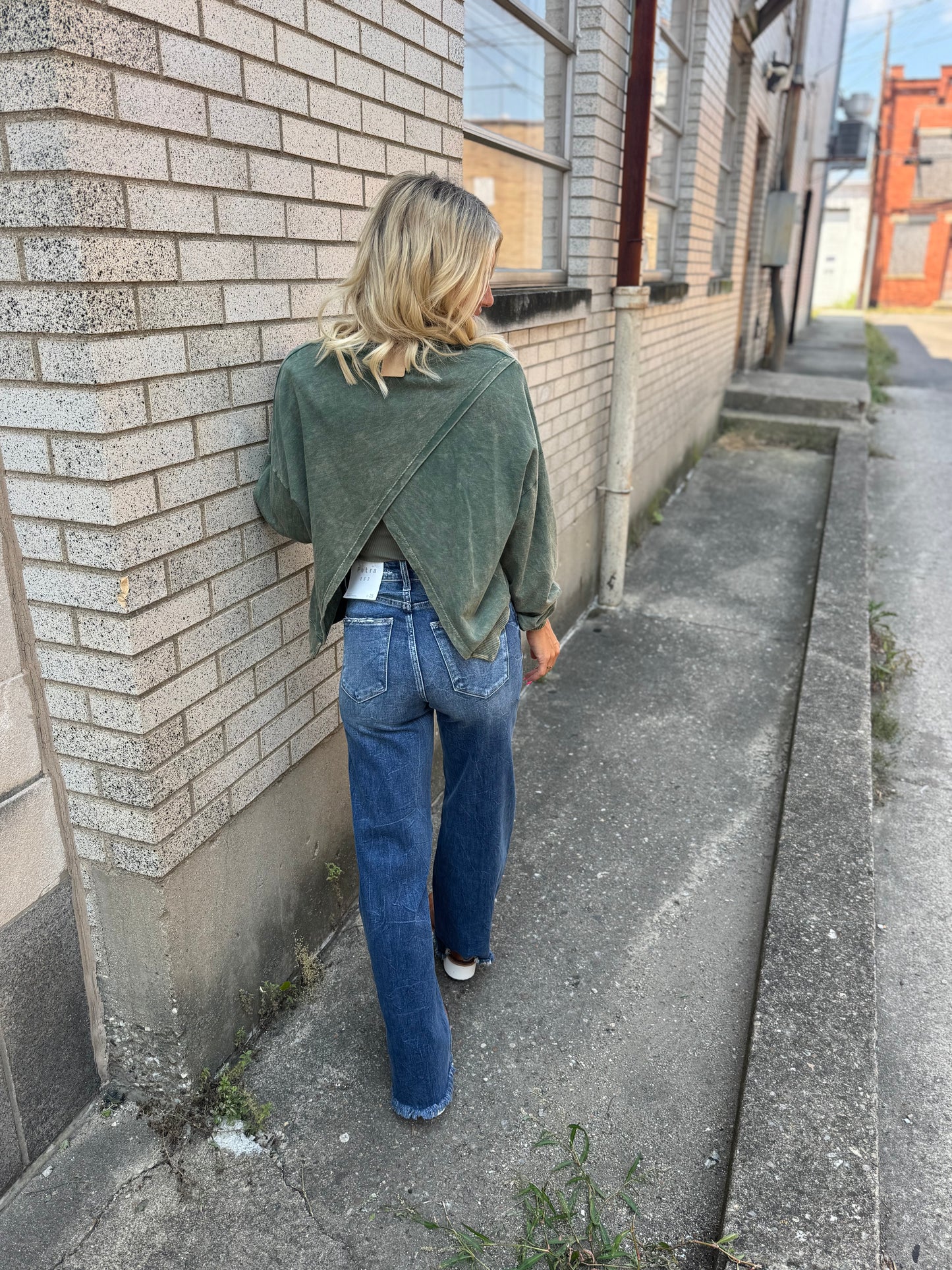 Mineral Wash OpenBack Terry Top
