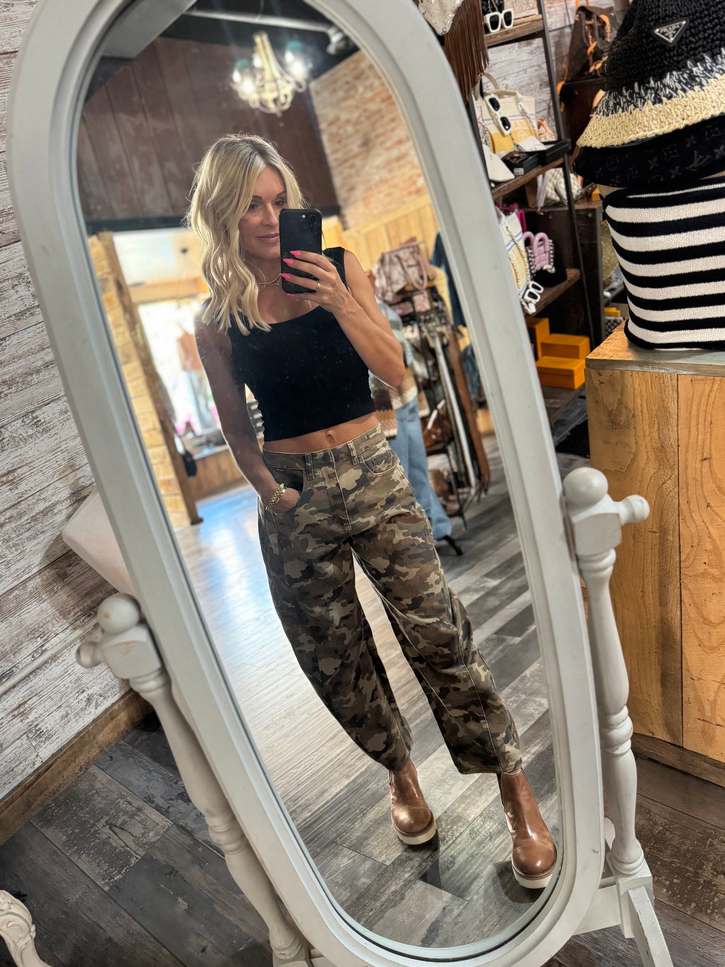 Camo Barrel Denim