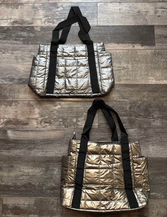 Metallic Puffer Tote