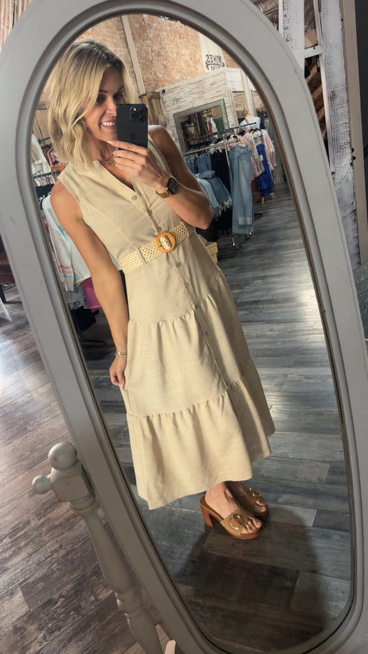 Button & Belted Maxi